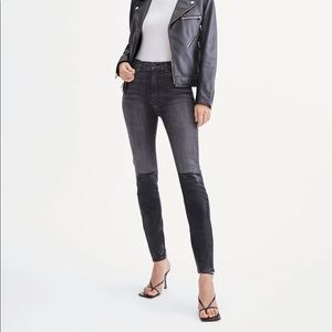 7  For All Mankind The High Waisted Skinny Blackout Jeans.